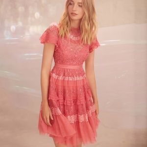 Needle & Thread Iris Dress Pink
